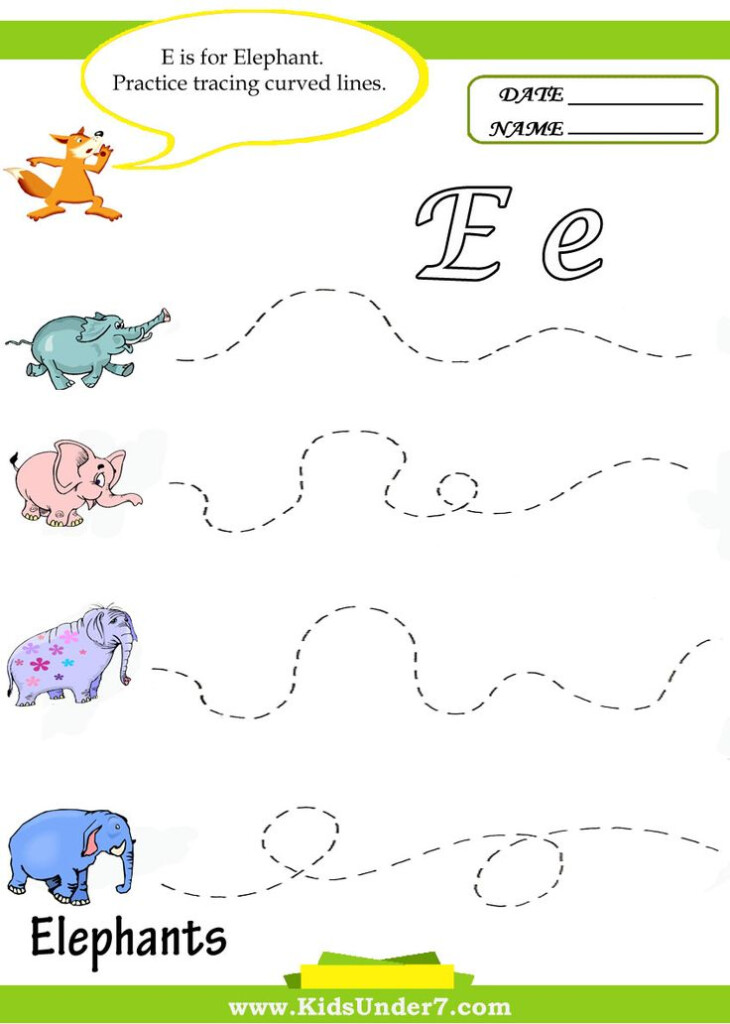 Kids Under 7 Letter E Worksheets Letter E Worksheets Preschool 