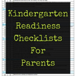 Kindergarten Readiness Checklists 2020 Free Printable Readiness