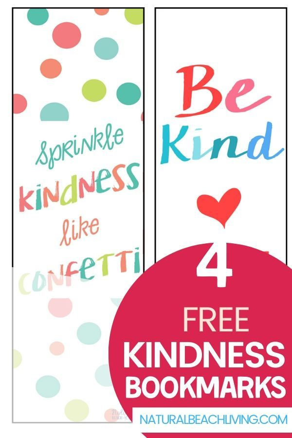 Kindness Bookmarks Printable Bookmarks For Kids Natural Beach Living 