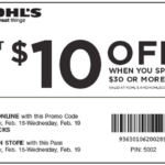 Kohl s 10 Off 30 Coupon