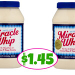 Kraft Miracle Whip 1 45 At Winn Dixie