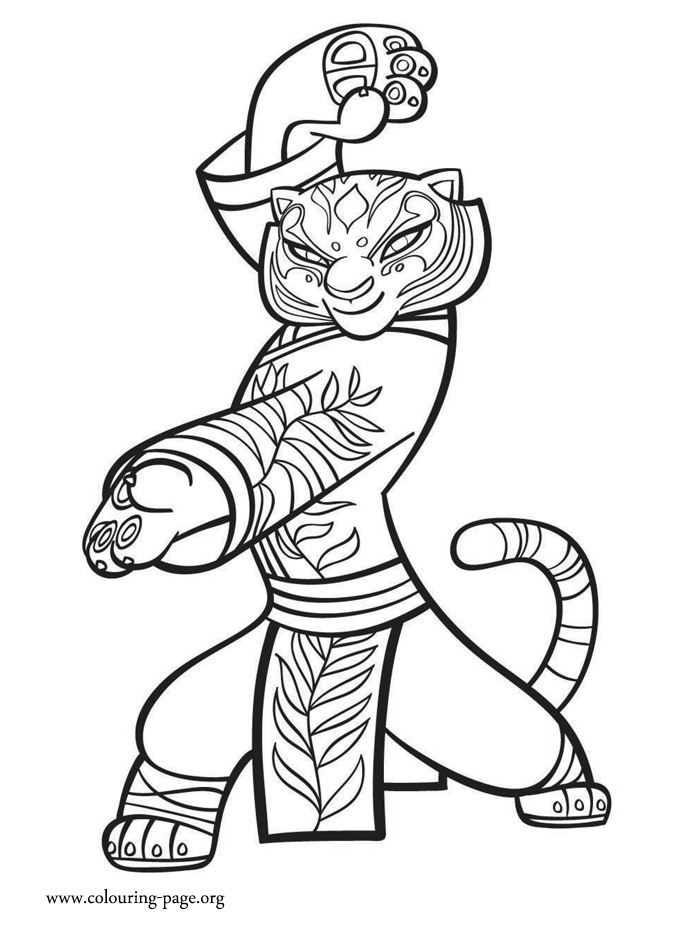 Kung Fu Panda 3 Master Tigress Coloring Page