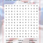 Labor Day Word Search Instant Download Party Word Find Etsy