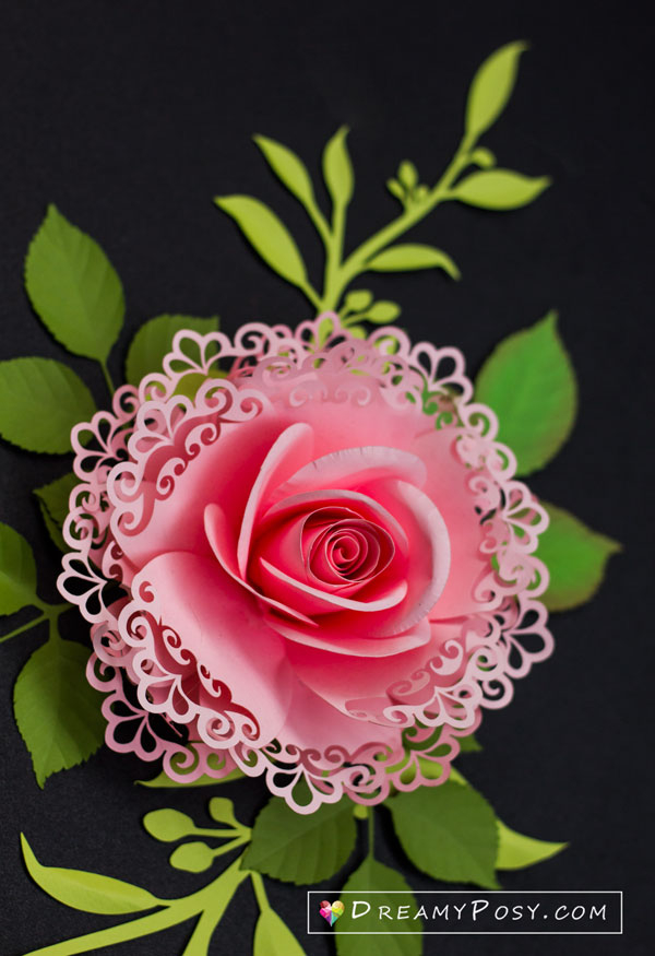 Lace Rose Flower DreamyPosy Templates