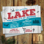 Lake Party Kids Birthday Invitation Digital Printable Lake Birthday