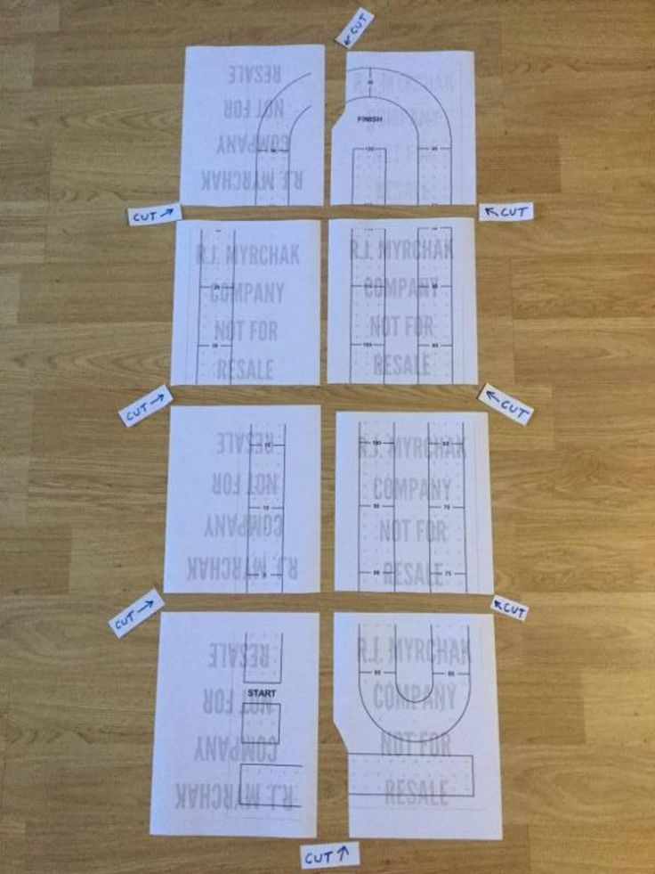 Large Cribbage Board Hole Pattern Paper Template Digital Download 10 3 