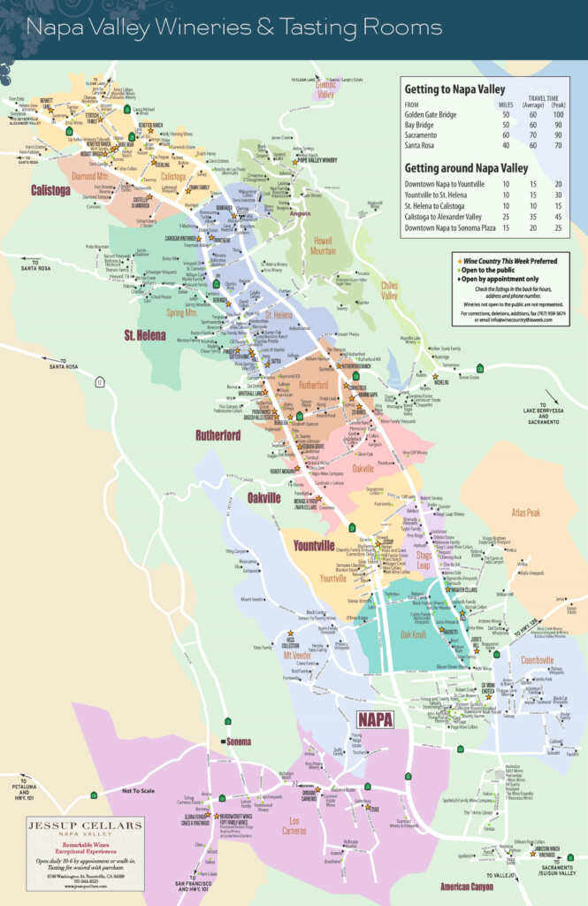 Large Detailed Map Of Napa Valley