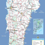 Large Detailed Tourist Map Of Vermont With Cities And Towns Tourist