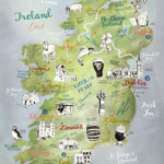 Large Print Ireland Map Ireland Poster Large Ireland Art Saint