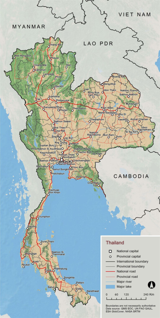 Large Scale Overview Map Of Thailand Thailand Asia Mapsland 