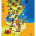 Large Tourist Illustrated Map Of Tunisia Tunisia Africa Mapsland