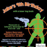 Lasertag Einladung Laser Tag Lasertag Geburtstag Einladung Geburtstag