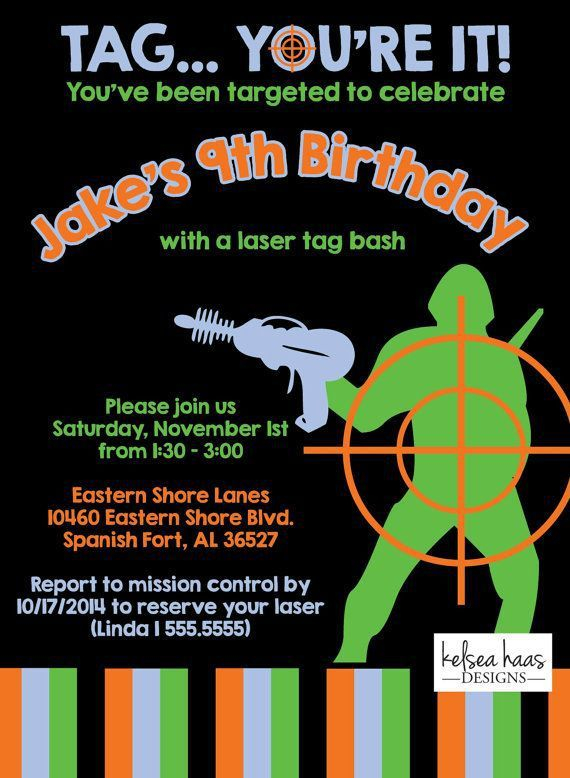 Lasertag Einladung Laser Tag Lasertag Geburtstag Einladung Geburtstag