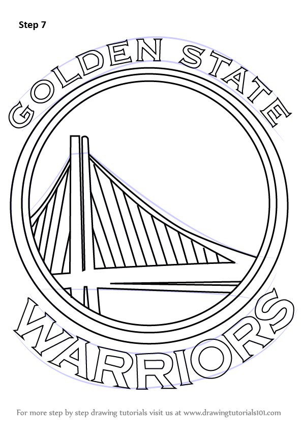 Learn How To Draw Golden State Warriors Logo NBA Step By Step