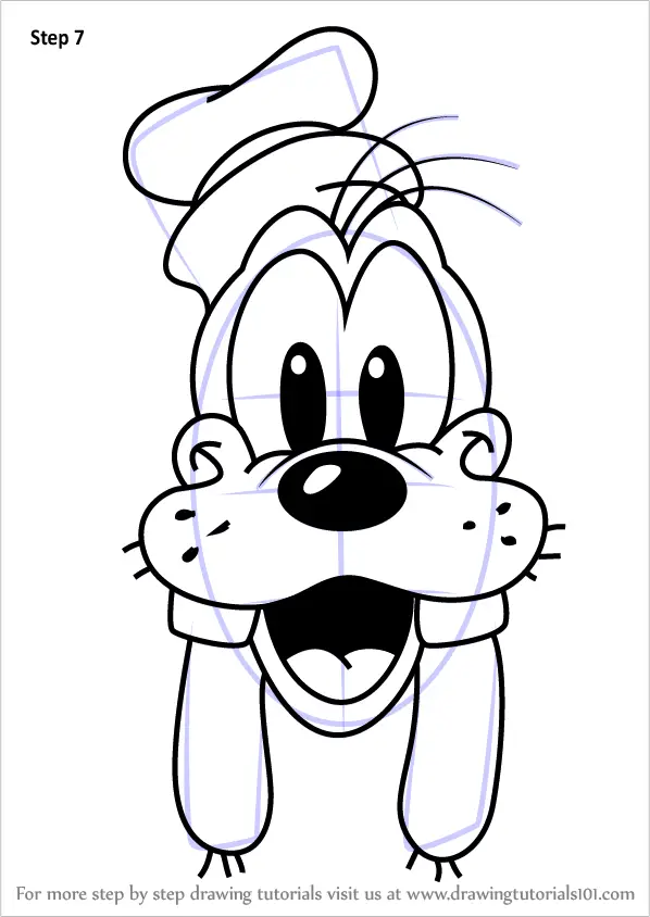 Learn How To Draw Goofy Face From Mickey Mouse Clubhouse Mickey Mouse 