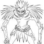 Learn How To Draw Ryuk From Death Note Death Note Step By Step