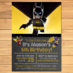 Lego Batman Birthday Invitation Chalkboard By MonksTavern On Zibbet