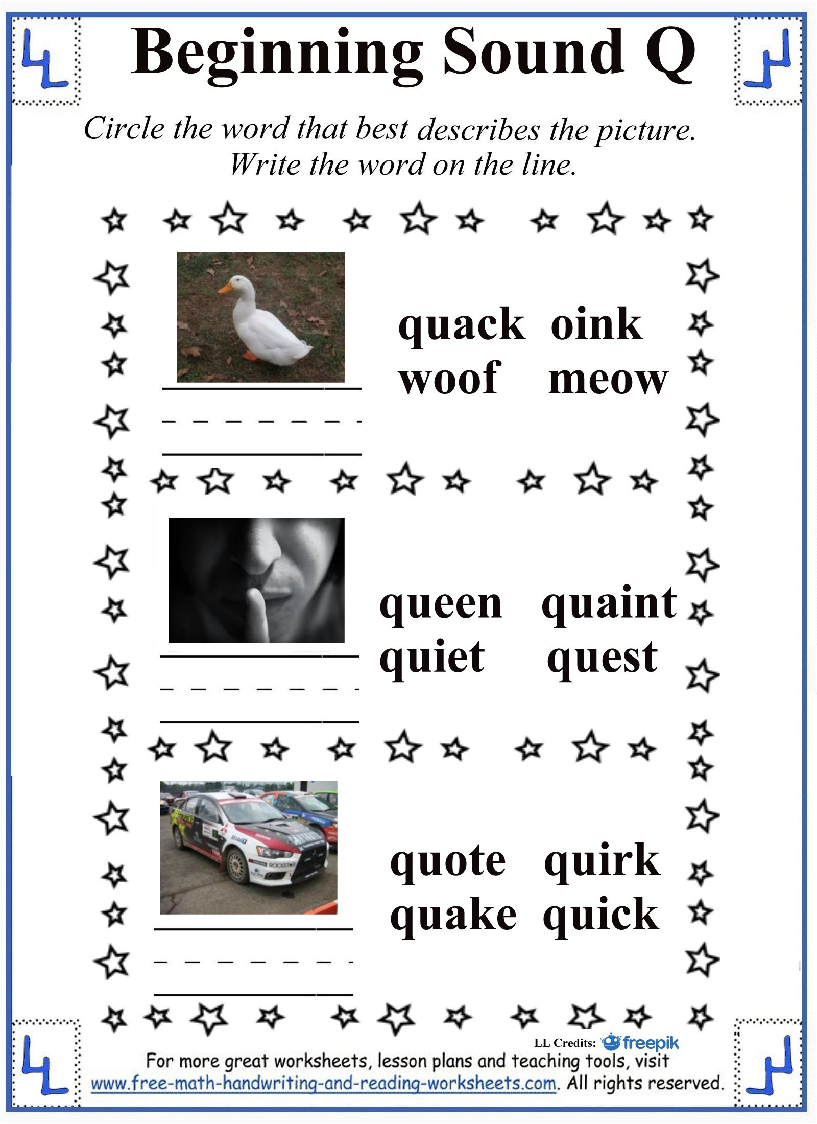 Letter Q Worksheets