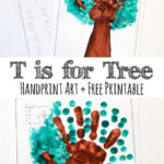 Letter T Super Cute T Is For Trees Handprint Art Project And Free