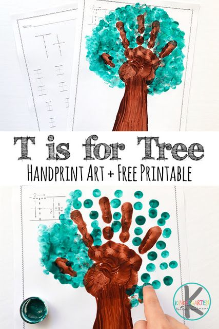 Letter T Super Cute T Is For Trees Handprint Art Project And Free 