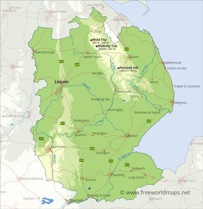 Lincolnshire Maps - FreePrintable.me