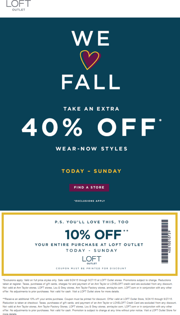 LOFT Outlet June 2020 Coupons And Promo Codes 