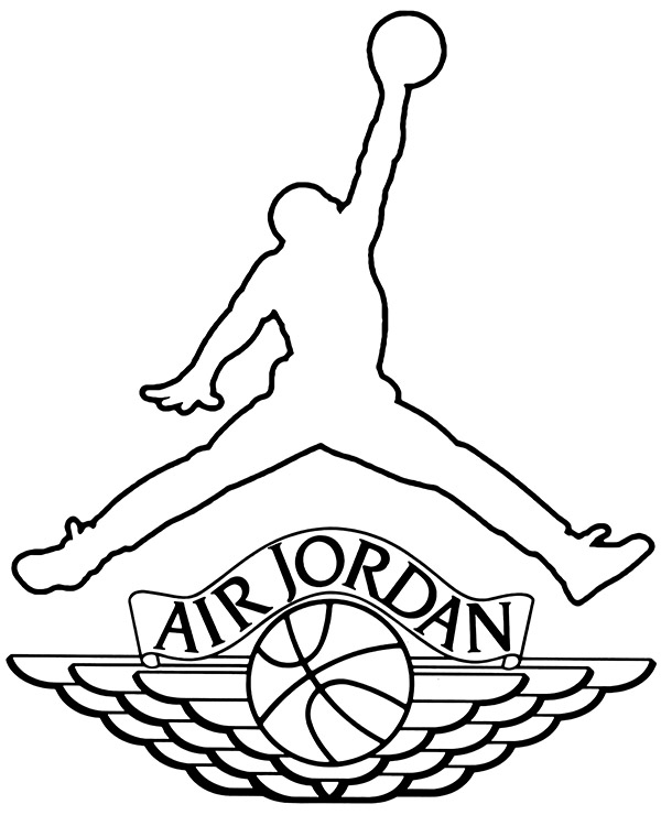 Logo Air Jordan Drawing Topcoloringpages