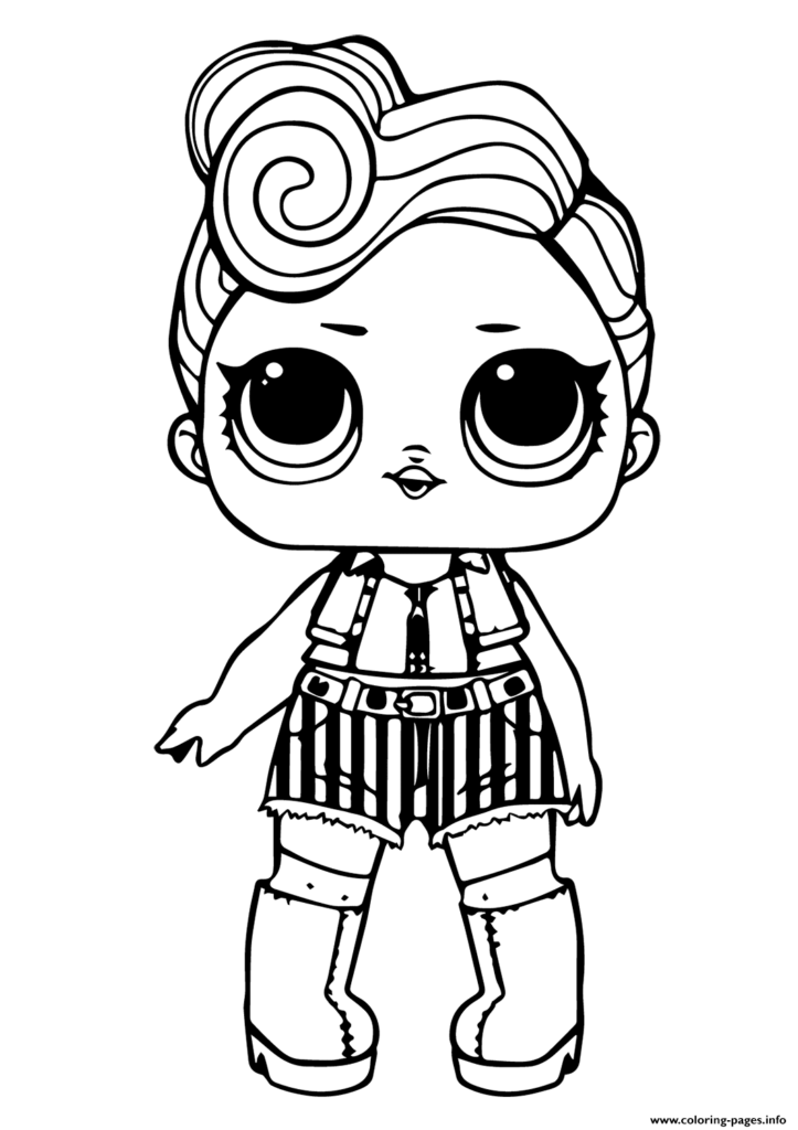 Lol Doll Funky Qt Coloring Page Printable