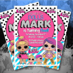 Lol Doll Invitation CUTE Invitation Girls Birthday Invitation girls