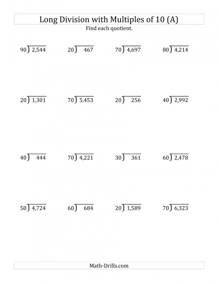 Long Division Worksheets 99Worksheets