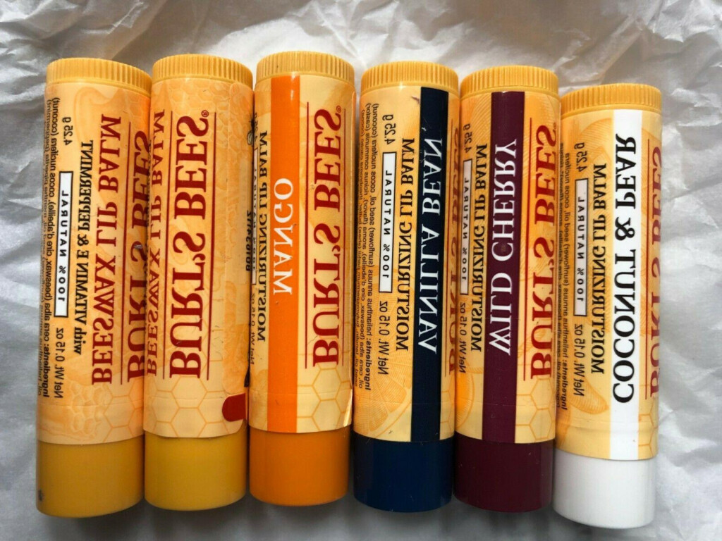 Lot Of 6 BURT S BEES LIP BALM 100 