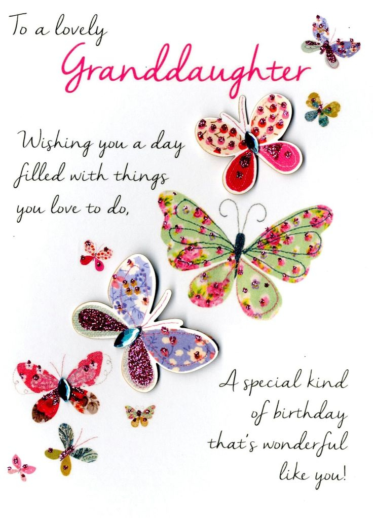 Lovely Granddaughter Birthday Greeting Card Happy Birthday 