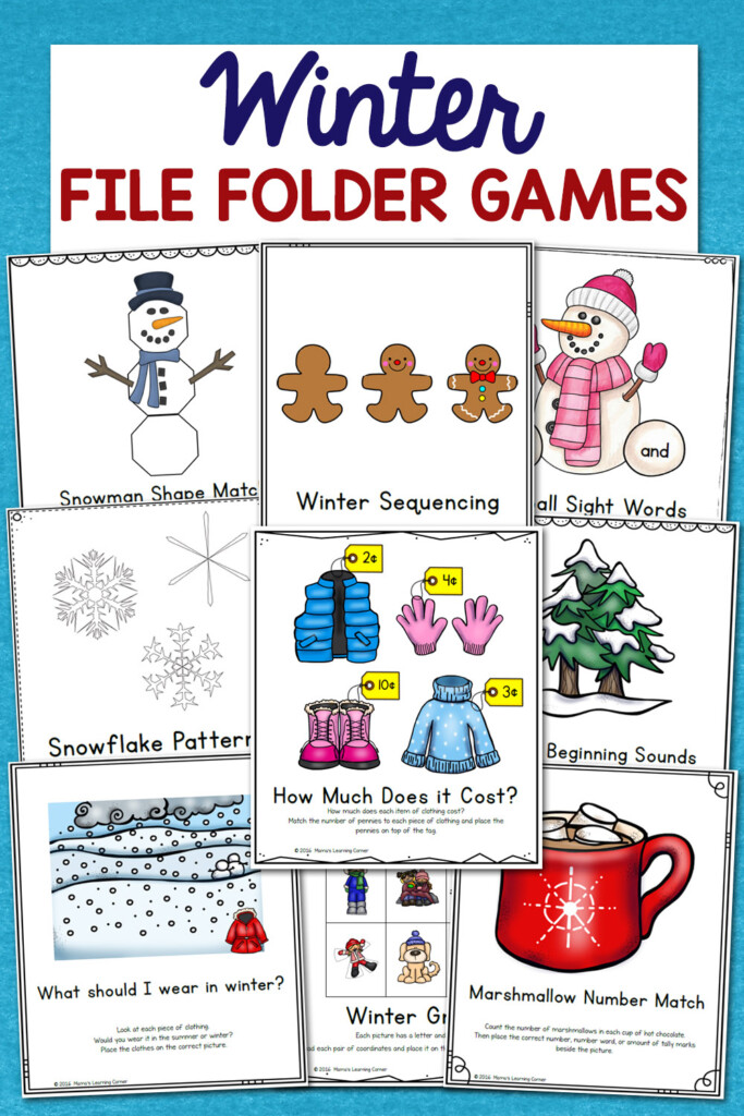Low Prep Winter File Folder Games Set Of 10 Activities Mamas 