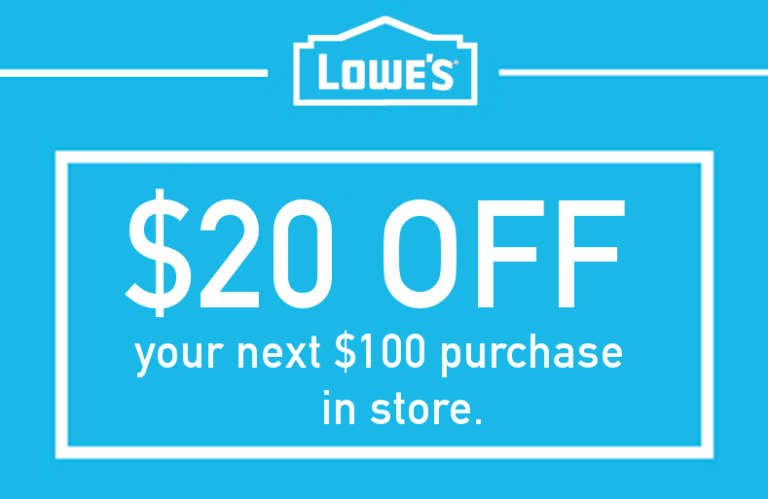 Lowes 20 OFF 100 Printable Coupon Delivered Instantly To Your Inbox 