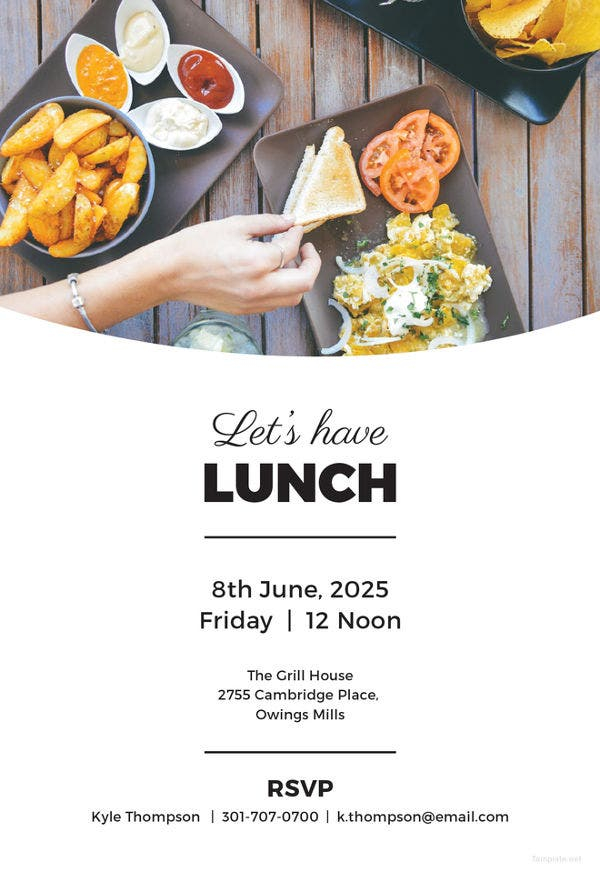 Lunch Invitation Template 34 Free PSD PDF Documents Download Free