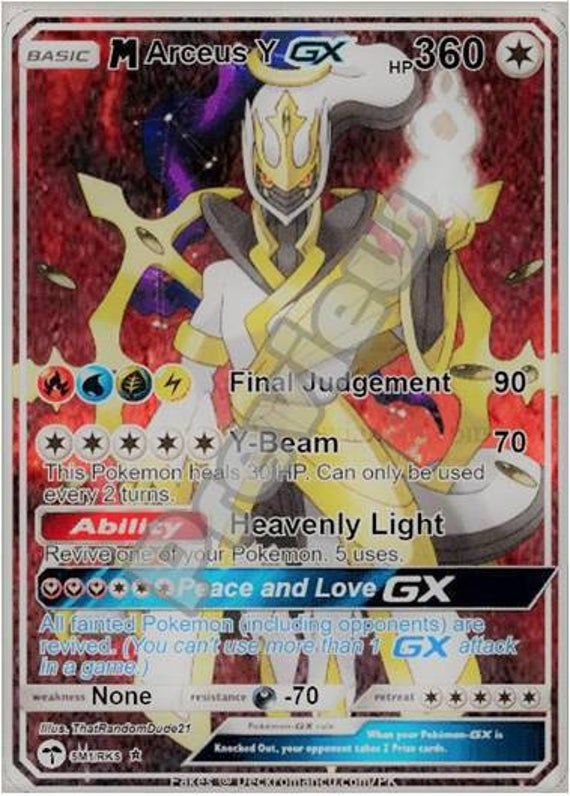 M Arceus Y GX Pokemon Card Etsy In 2021 Pokemon Pokemon Cards