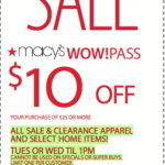 Macy s Printable Coupon 10 Off 25 Valid Today Only Till 1 P m Al