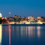 Madison At Dusk The Madison Wisconsin Skyline At Dusk Th Flickr