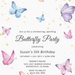 Magical Butterflies Baby Shower Invitation Templates Free