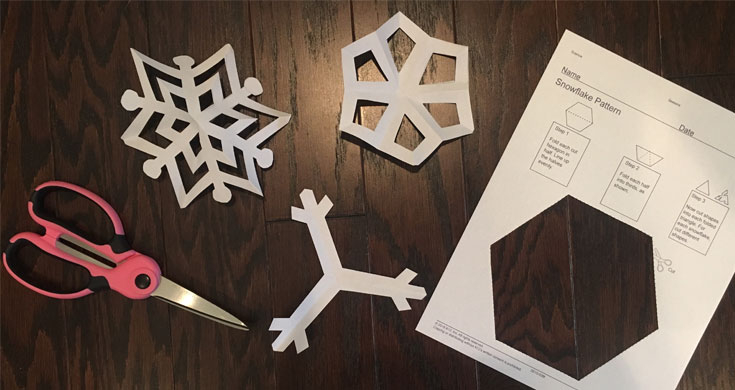 Make Paper Snowflakes With This Snowflake Template Learning Liftoff