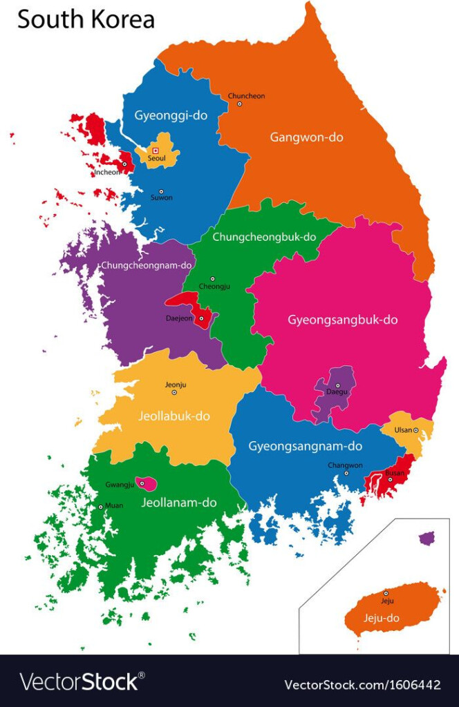 Map Of Administrative Divisions Of South Korea Download A Free Preview 