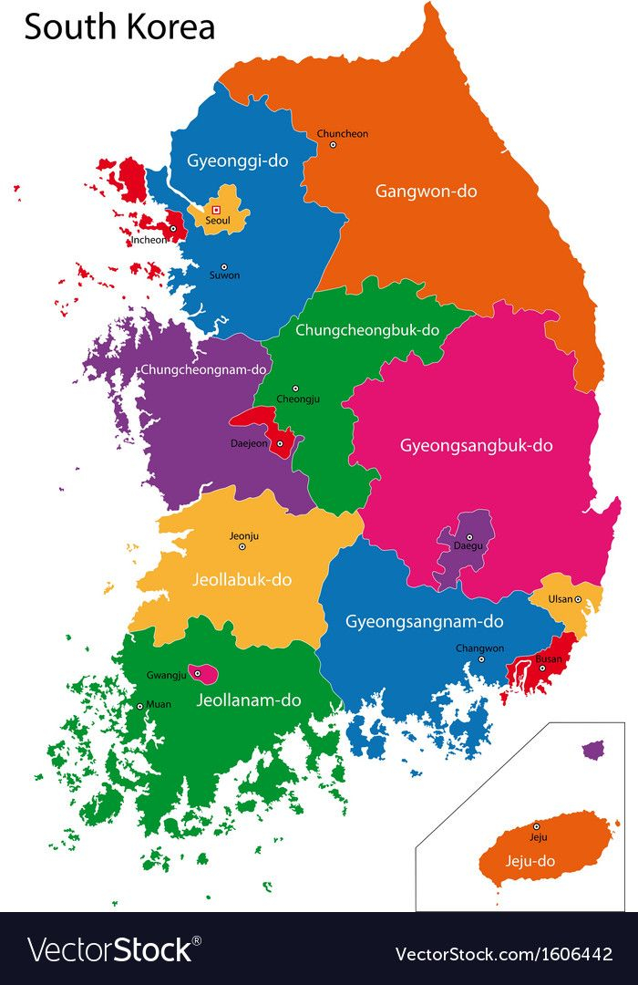 Map Of Administrative Divisions Of South Korea Download A Free Preview ...