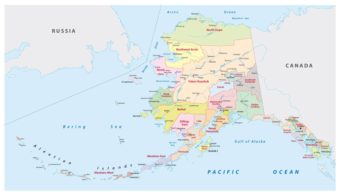 Map Of Alaska Guide Of The World