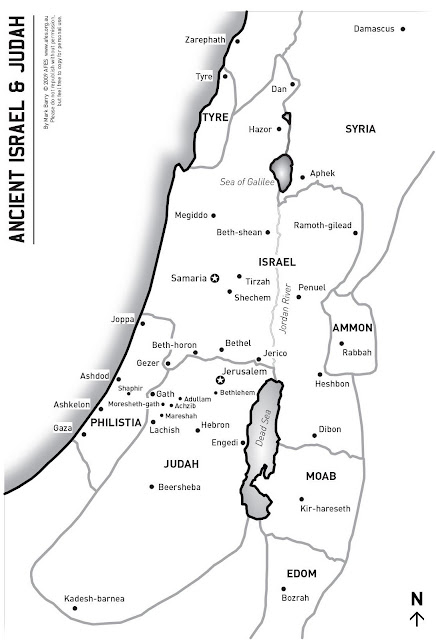 Map Of Ancient Israel Judah Visual Theology