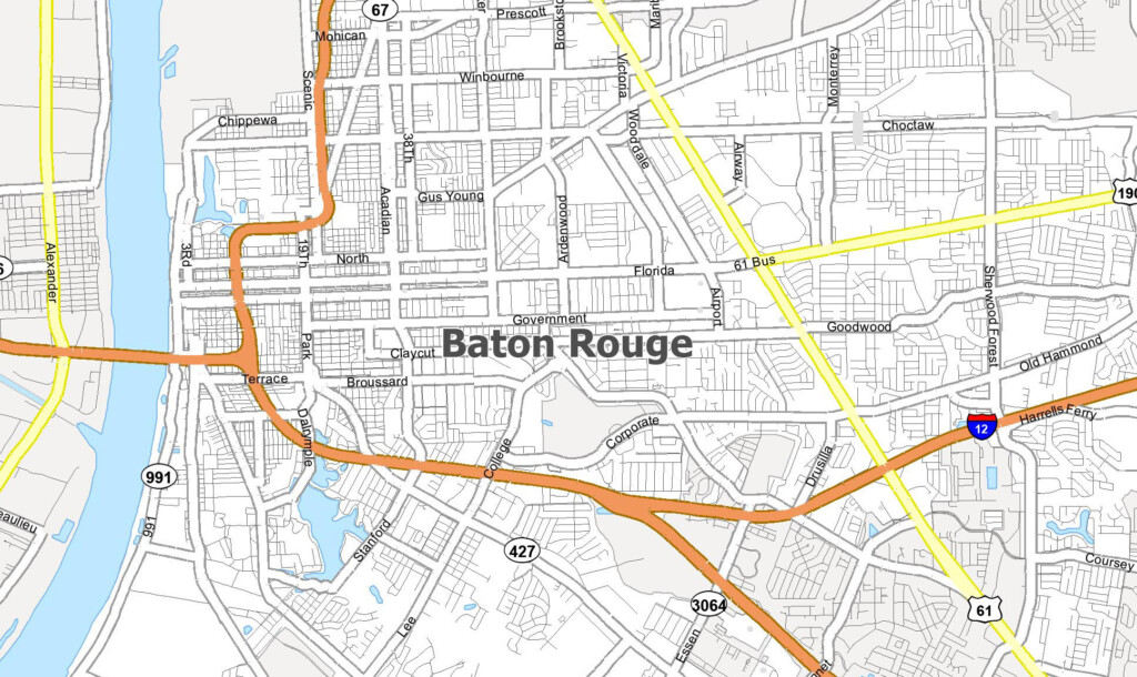 Map Of Baton Rouge Louisiana GIS Geography