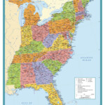 Map Of East Coast USA States With Cities Map United States Printable In