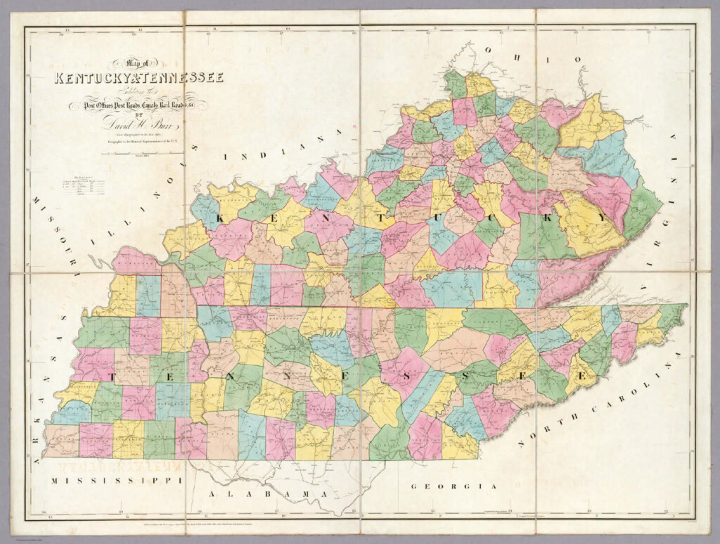 Map Of Kentucky Tennessee David Rumsey Historical Map Collection