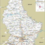 Map Of Luxembourg Physical Map Of Luxembourg WhatsAnswer In 2020