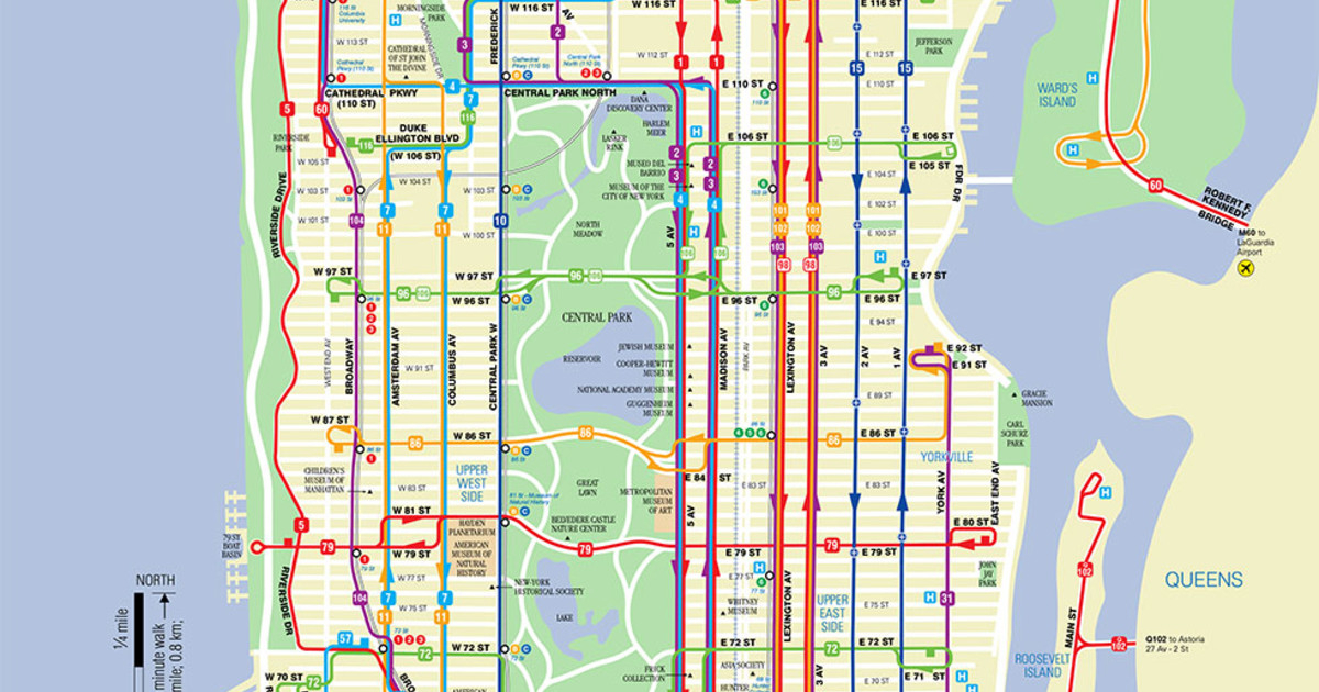 Map Of NYC Bus Stations Lines