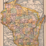 Map Of Wisconsin From 1891 Printable Wall Art Unique Home Decor